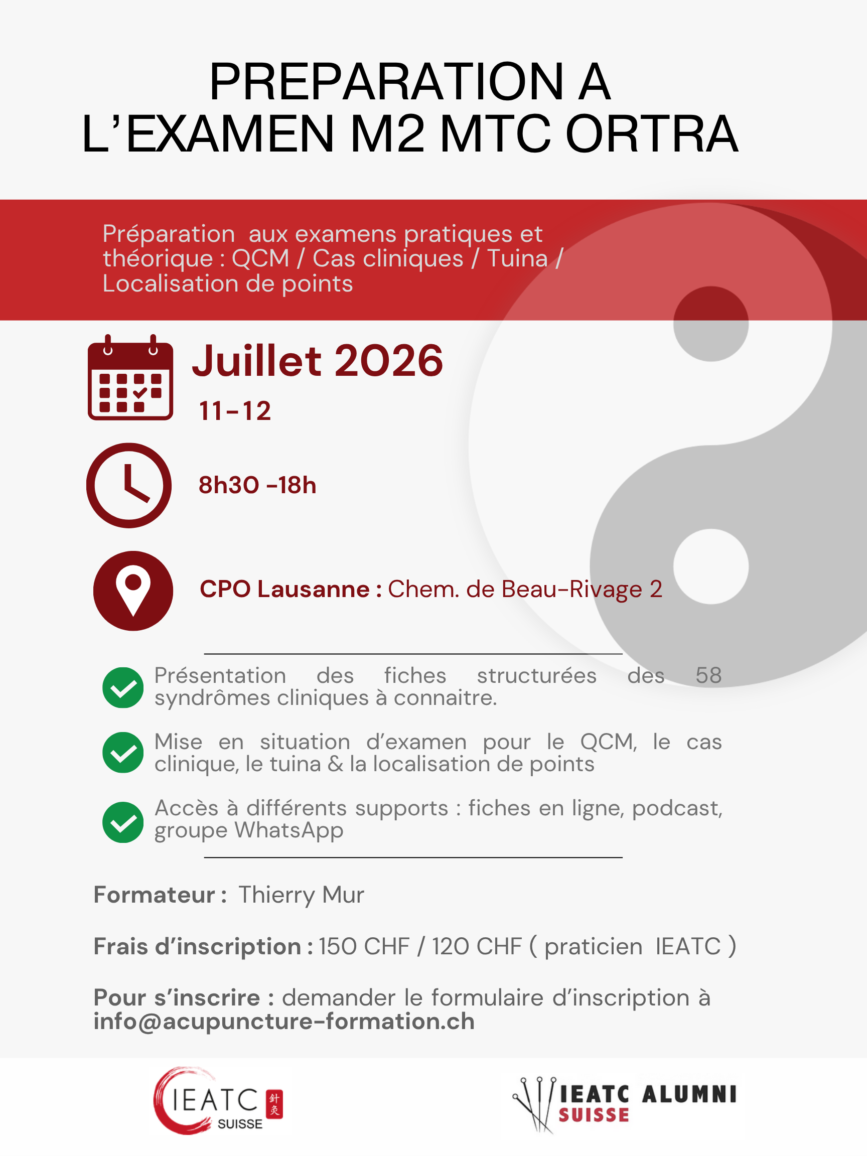 Affiche Préparation M2 MTC OrTra